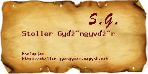 Stoller Gyöngyvér névjegykártya